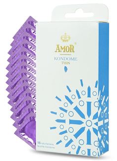 Супертонкие презервативы AMOR Thin (15 шт)