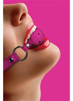 Кляп-шар Ball Gag на розовых кожаных ремешках