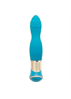 Голубой вибратор ротатор ECSTASY Deluxe Rippled Vibe (20 см)