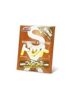 Презерватив Sagami Xtreme FEEL UP с точечной текстурой и линиями прилегания - 1 шт.