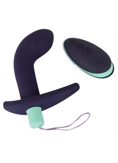 Темно-фиолетовый вибростимулятор простаты с пультом ДУ Remote Controlled Prostate Plug