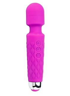 Фиолетовый перезаряжаемый wand-вибратор (20,5 см)