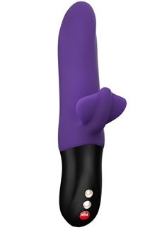 Фиолетовый пульсатор с клиторальным лепестком Bi Stronic Fusion (21,5 см)