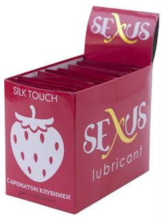 Комплект пробников гель-смазки с ароматом клубники Silk Touch Stawberry (50 шт.)
