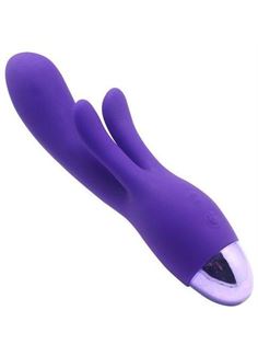 Фиолетовый вибратор INDULGENCE Rechargeable Frolic Bunny (18,7 см)