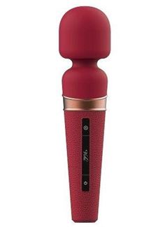 Бордовый жезловый вибростимулятор Titan - 21 см.