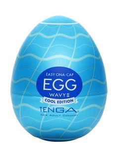 Мастурбатор яйцо с охлаждающей смазкой Egg Wavy II Cool