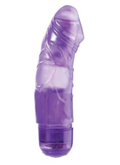 Фиолетовый вибромассажёр JELLY JOY 6" - 10 VIBRATING RHYTHMS (15 см)