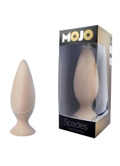 Анальная пробка на присоске MOJO SPADES LARGE телесного цвета - 12 см.