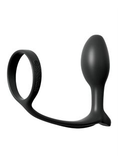 Анальная пробка с эрекционным кольцом Ass-Gasm Cockring Beginners Plug