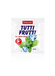 Пробник гель-смазки Tutti-Frutti со вкусом мяты (4 гр)