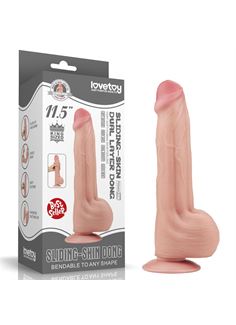 Телесный фаллоимитатор 11.5" King Sized Sliding Skin Dual Layer Dong (29 см)