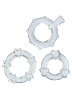 3 прозрачных эрекционных колечка MAGIC C-RINGS
