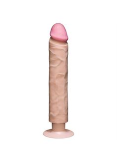 Телесный вибратор-реалистик The Realistic Cock Without Balls Vibrating 10” (29,2 см)