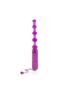 Фиолетовая анальная цепочка Waterproof Vibrating Pleasure Beads