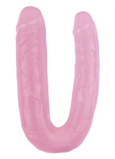 Розовый двусторонний фаллоимитатор 17.7" Dildo (22,5 см)