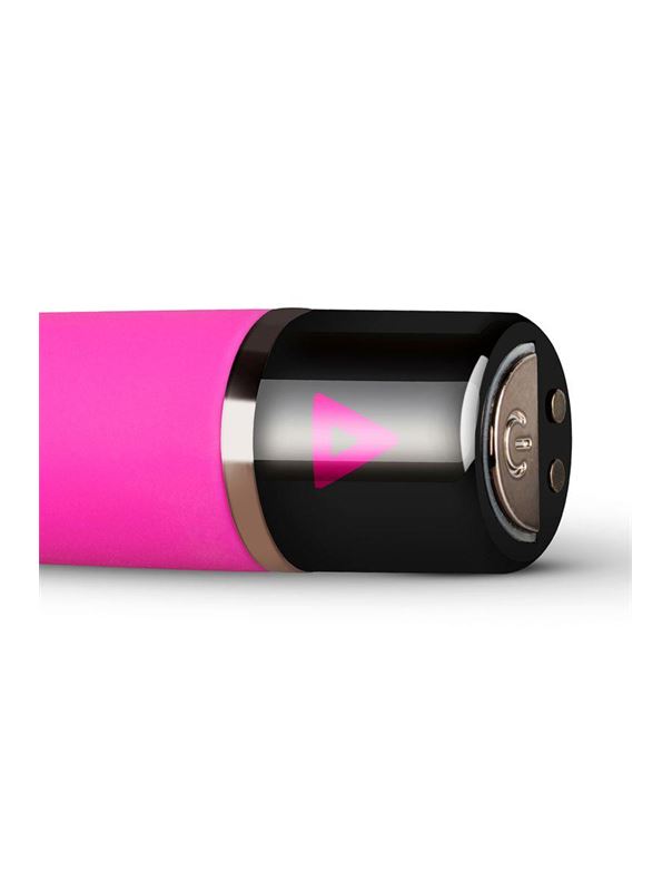 Розовый силиконовый мини-вибратор Lil Gspot (13 см)