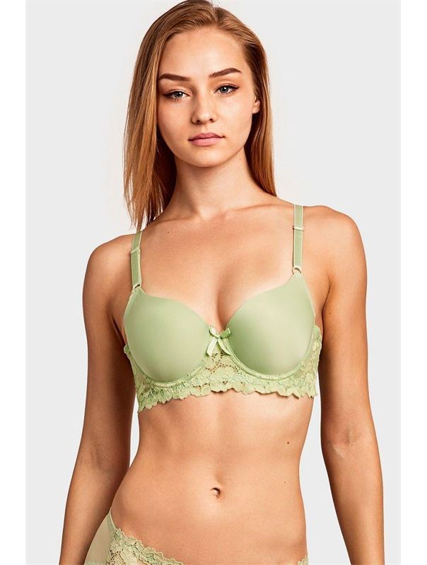 Бюстгальтер с плотной чашкой и кружевным станом