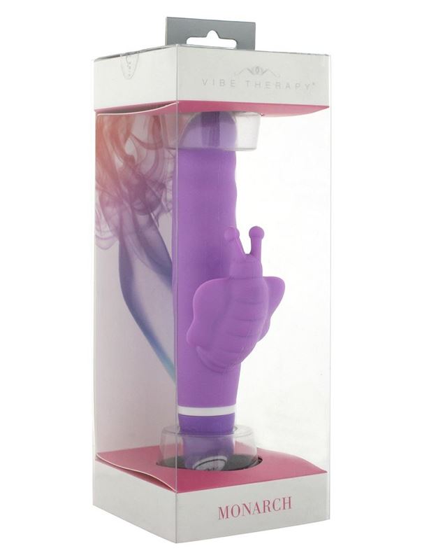 Фиолетовый силиконовый вибратор MONARCH (15 см)