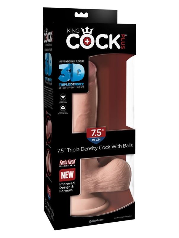 Телесный фаллоимитатор на присоске 7.5" Triple Density Cock (22,9 см)
