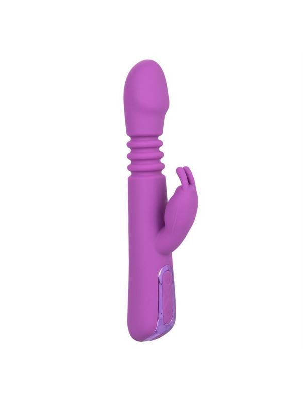 Фиолетовый вибратор кролик Elite Thrusting Rabbit с возвратно-поступательными движениями (23,5 см)