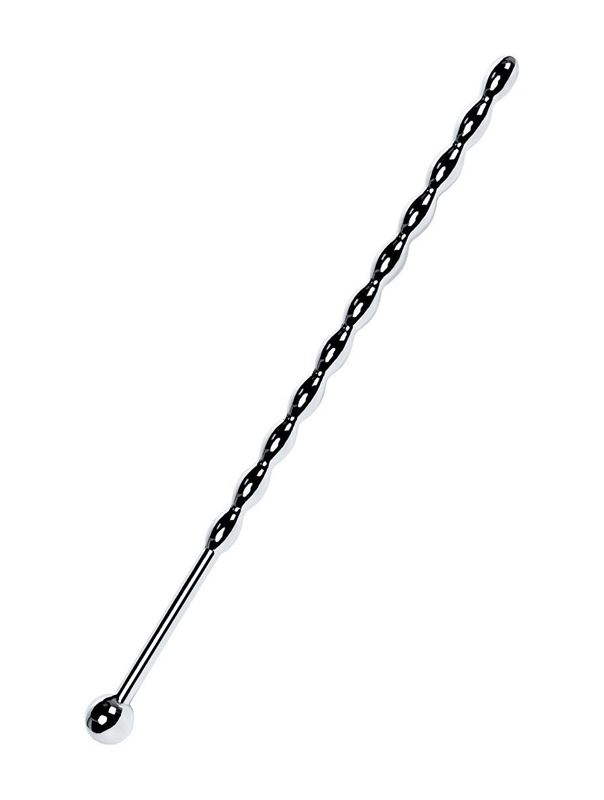 Серебристый длинный уретральный плаг-косичка TOYFA Metal (15,7 см)
