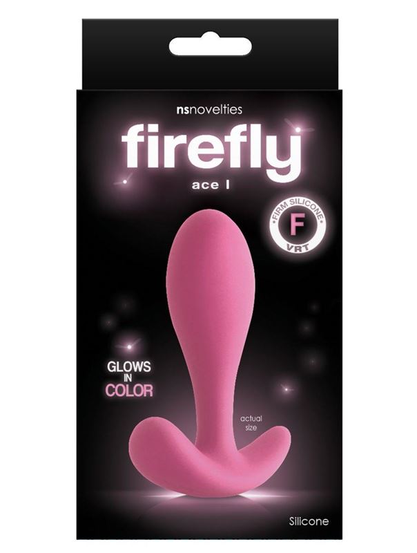 Розовая силиконовая анальная пробка Firefly - Ace I Plug (10,2 см)