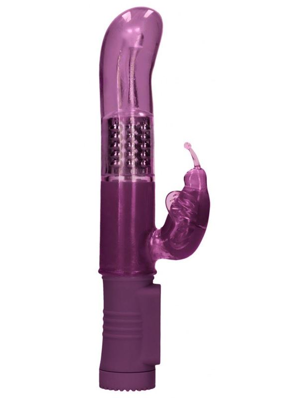 Фиолетовый вибратор кролик Rotating Butterfly (22,8 см)