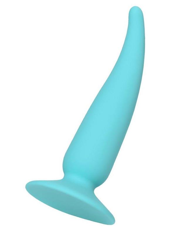 Голубая удлиненная анальная втулка (12,5 см)