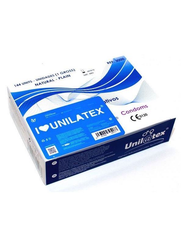 Классические презервативы Unilatex Natural Plain - 1 блок (144 шт.)