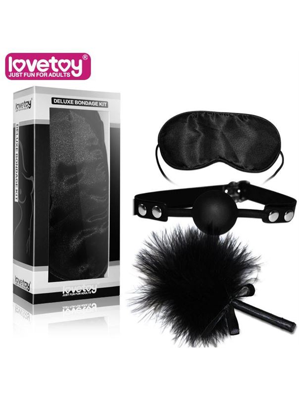 Набор для БДСМ-игр: маска, кляп, пёрышко
