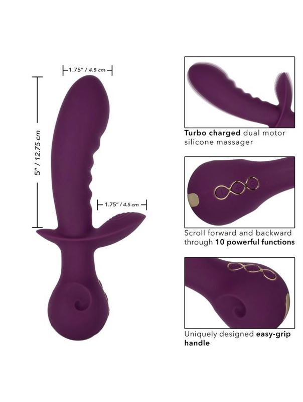 Фиолетовый универсальный вибратор Lover (22,25 см)