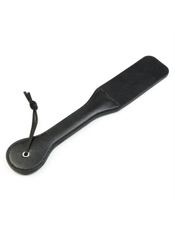 Черная гладкая шлепалка SLAVE (38 см)
