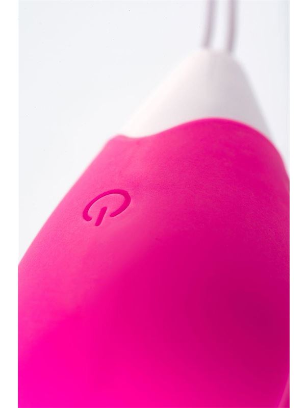 Розово-белое виброяйцо с пультом ДУ