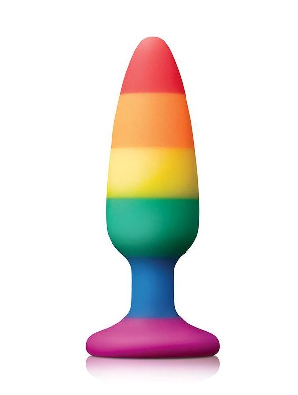 Разноцветная анальная пробка RAINBOW ANAL PLUG MEDIUM (14 см)