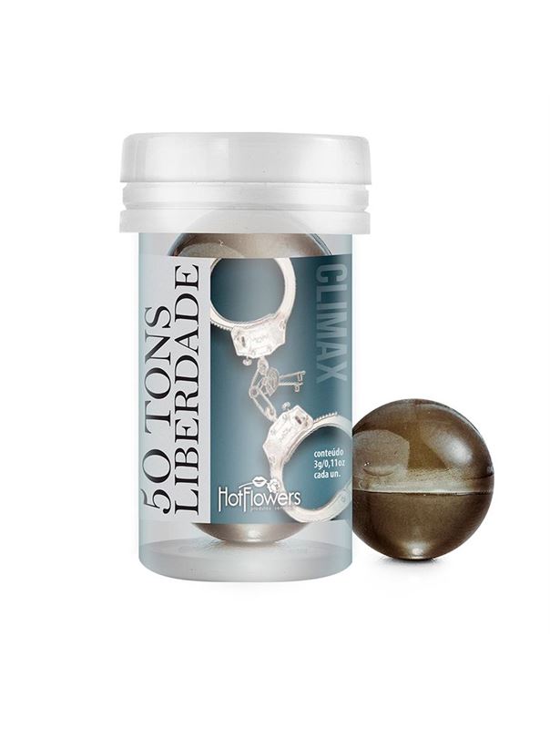 Лубрикант на масляной основе 50 Tons Liberdade с охлаждающе-разогревающим эффектом (2 шарика по 3 гр.)