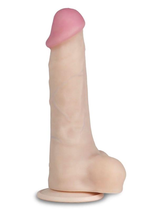 Телесный перезаряжаемый вибратор реалистик из неоскин (21,5 см)