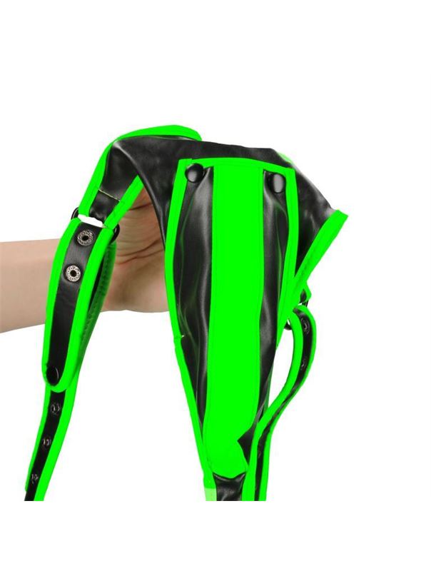 Мужская люминесцентная сбруя на тело (размер L-XL)