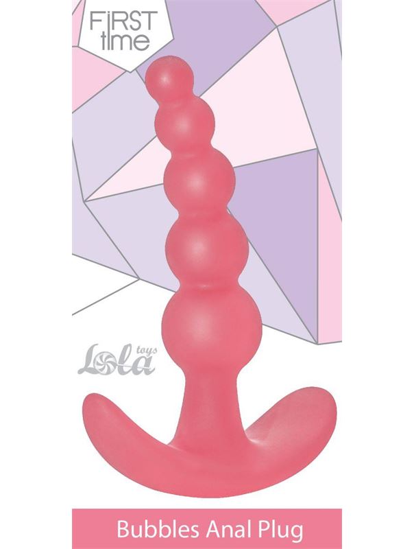 Розовая анальная пробка Bubbles Anal Plug (11,5 см)