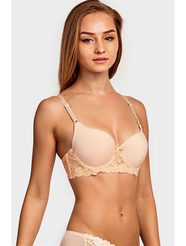Бюстгальтер с плотной чашкой и кружевным станом