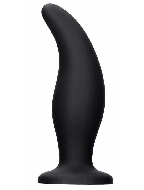 Черная анальная пробка Curve Butt Plug (11,4 см)
