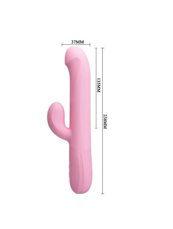 Розовый вибратор ротатор Truman (23,8 см)