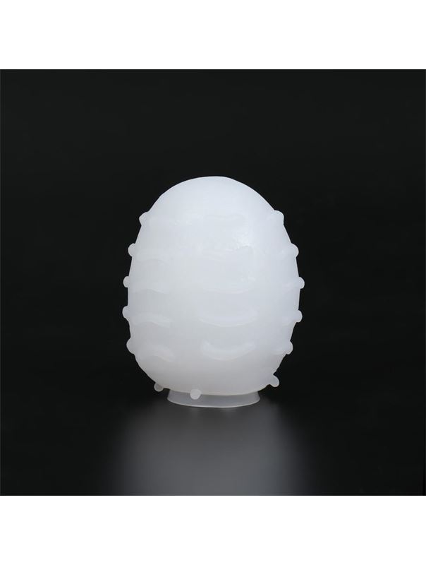 Рельефный мастурбатор EGG в розовом футляре