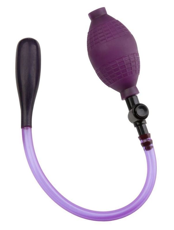 Фиолетовый анальный фаллоимитатор с вакуумным расширением