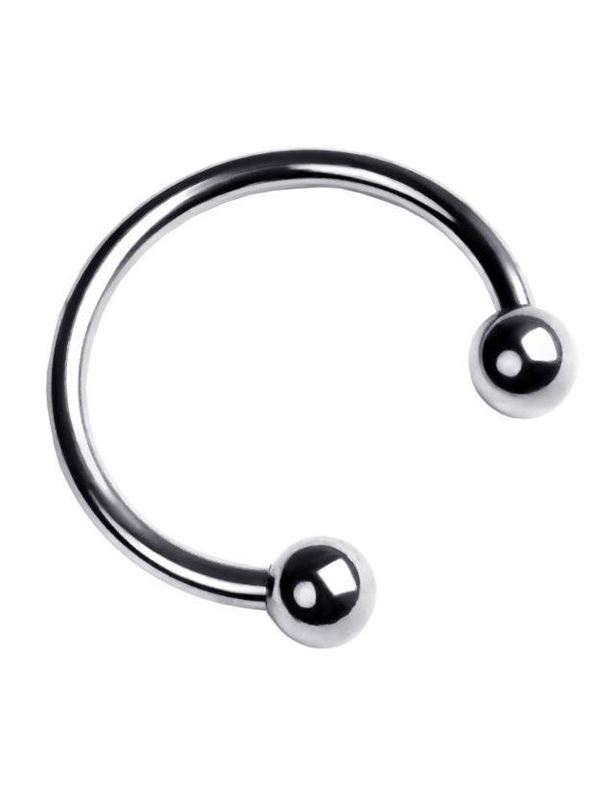 Серебристая подкова на головку пениса