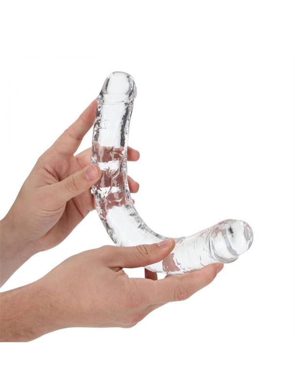 Двусторонний прозрачный фаллоимитатор RealRock Crystal Clear Dong 13" (34 см)