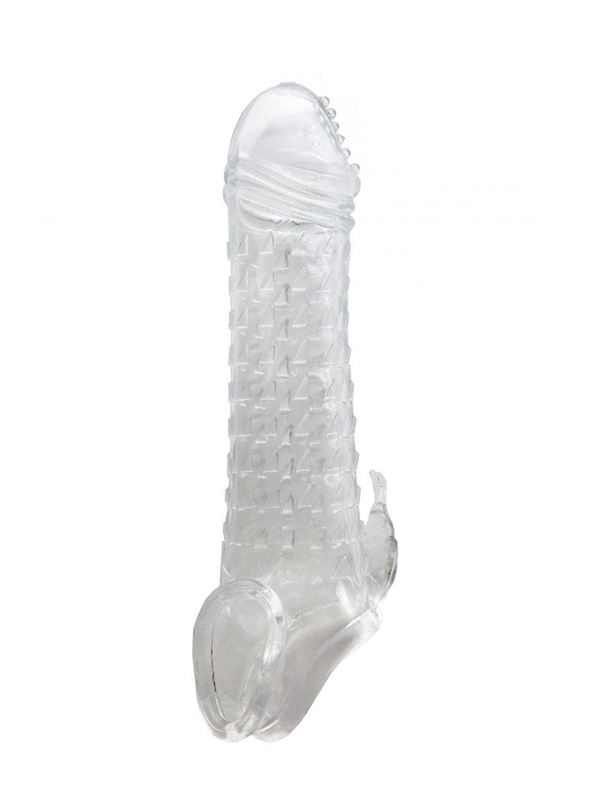 Прозрачная закрытая насадка с усиками (17 см)