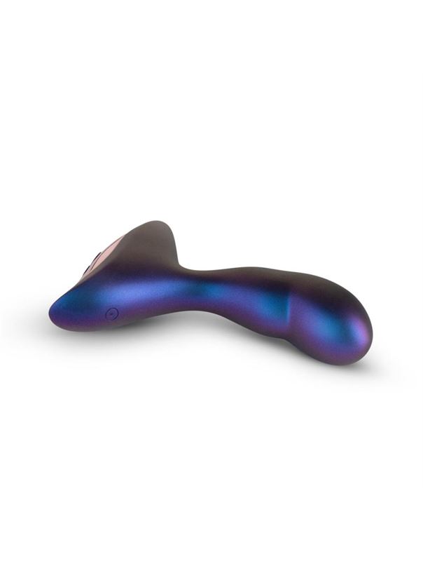 Фиолетовый анальный вибромассажер Intergalactic с пультом (12,6 см)