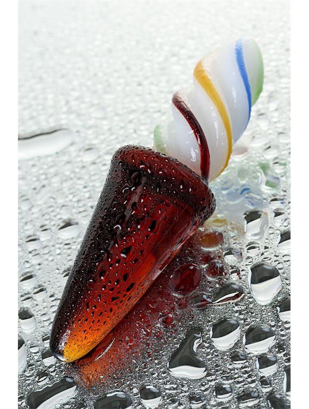 Коническая стеклянная анальная втулка Sexus Glass (16 см)