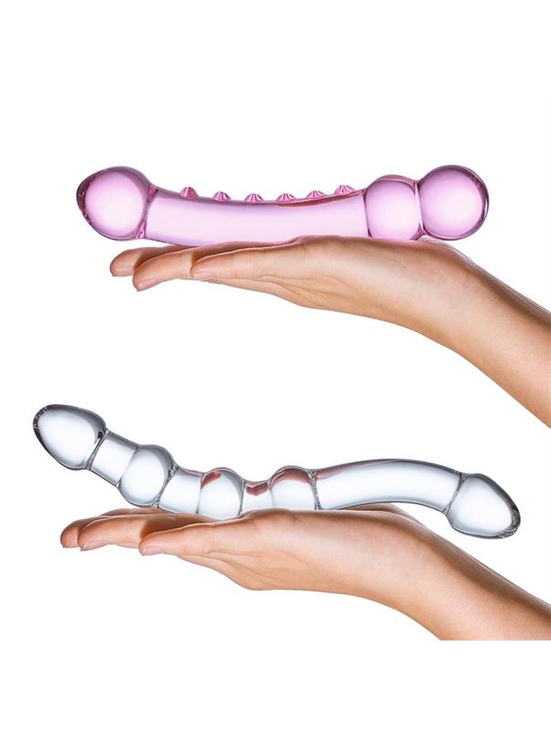 Набор из 2 стеклянных двухголовых фаллоимитаторов Pleasure Set